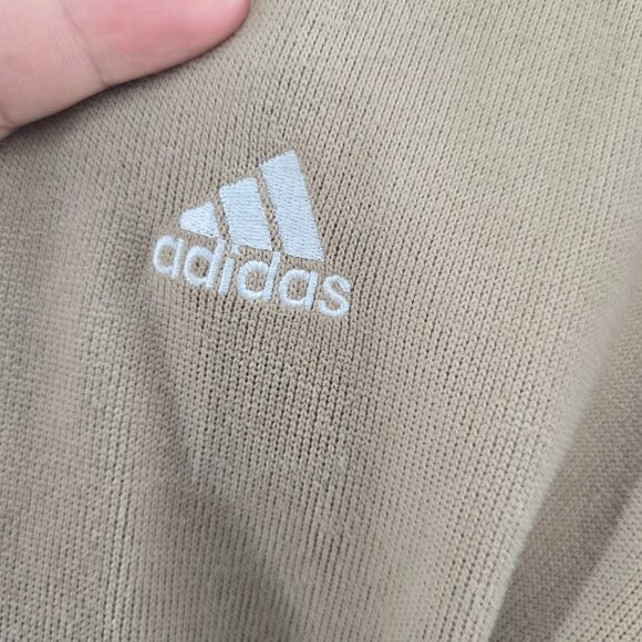 Adidas 1/4 Zip Pullover Knit Beige Golf Sweater in Men’s Size Extra Large - Picture 3 of 7